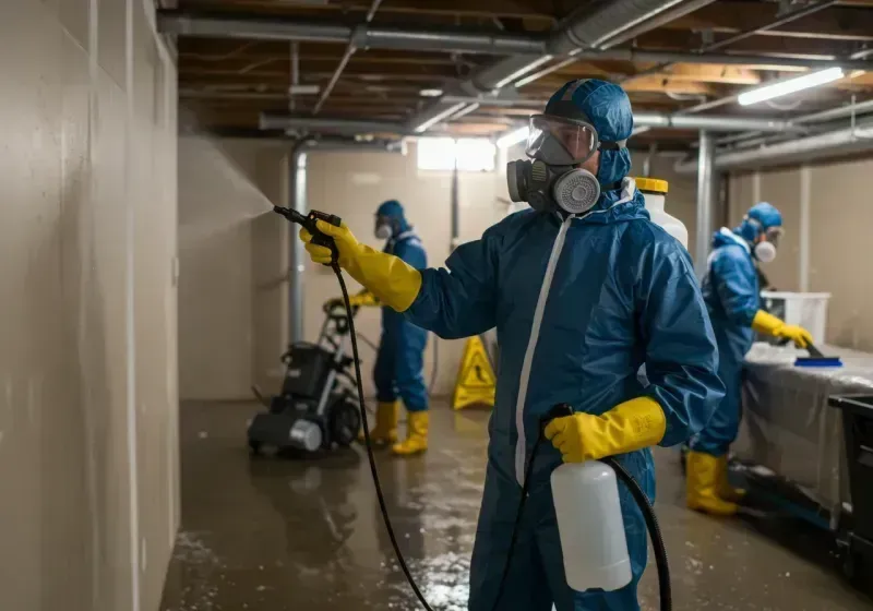 Basement Sanitization and Antimicrobial Treatment process in Hernando Beach, FL